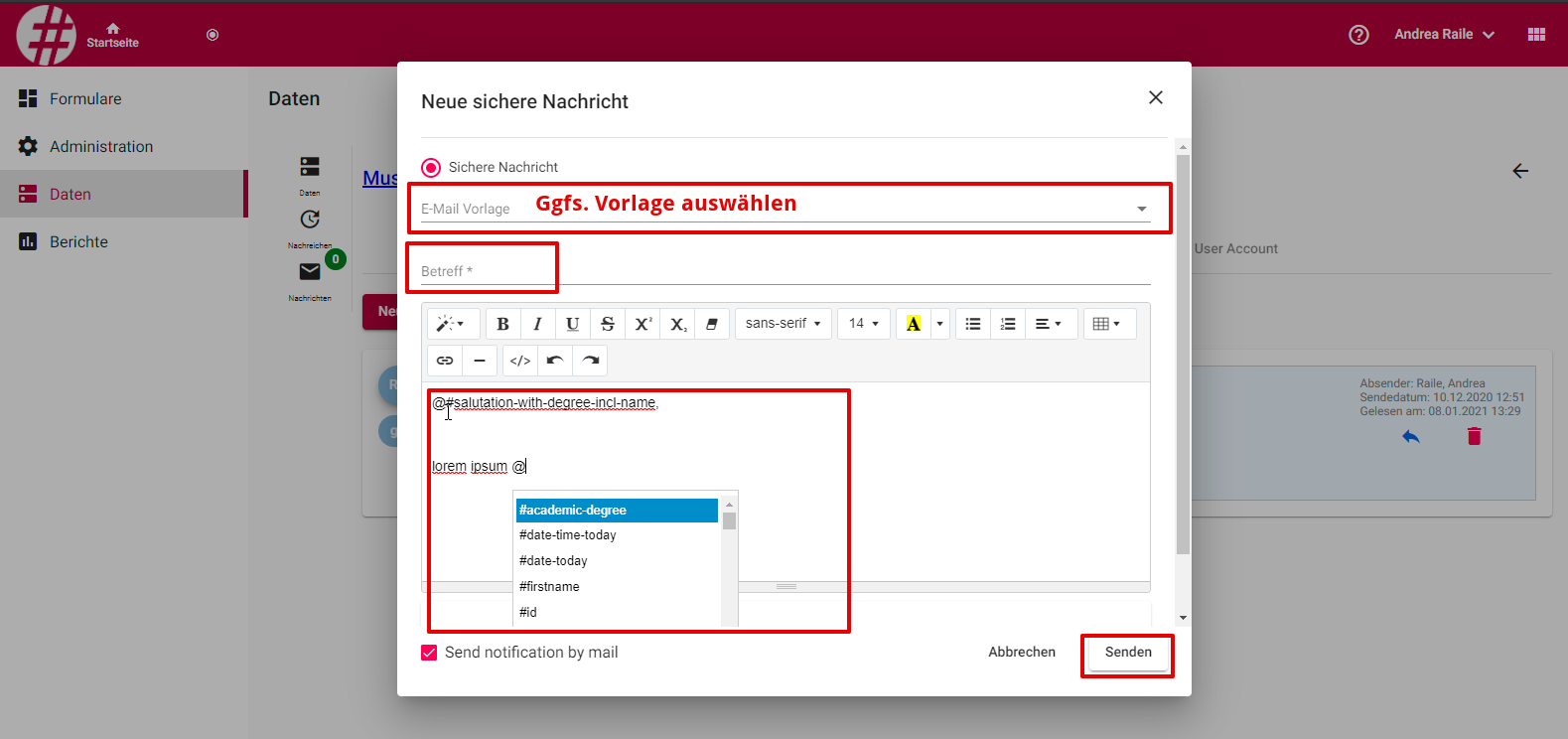 daten nachrichten erstellen2