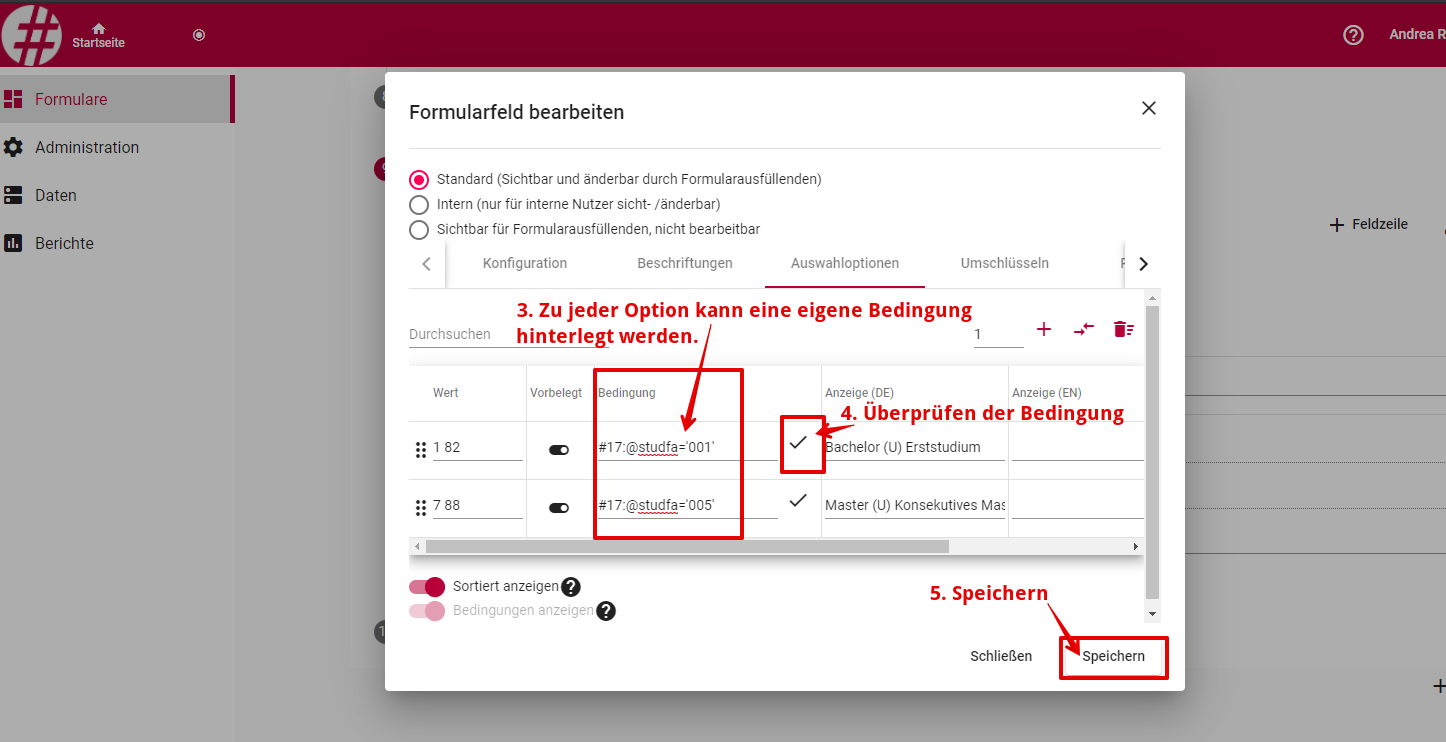 formular erstellen feld bedingung hinterlegen2