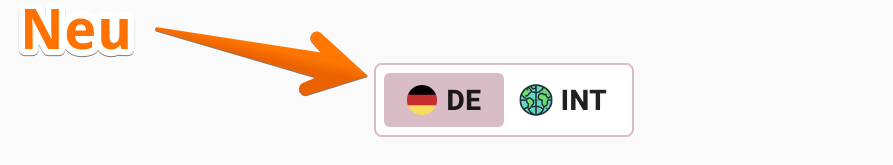 Screenshot: zeigt das neue Flaggensymbol